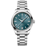 34mm Aqua Terra 150M Steel Bracelet Lagoon Green Dial