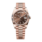 40mm 18k Everose Gold President Bracelet Chocolate Brown Dial