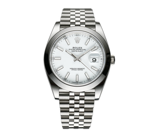 41mm Steel White Index Dial Jubilee Bracelet