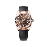 42mm 18k Everose Gold Chocolate Brown Dial Oysterflex