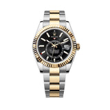 42mm Steel and 18k Yellow Gold Black Dial Oyster Bracelet