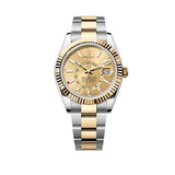 42mm Steel and 18k Yellow Gold Champagne Dial Oyster Bracelet