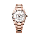 42mm 18k Everose Gold White Dial Oyster Bracelet