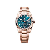 42mm 18k Everose Gold Blue-Green Dial Oyster