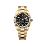 42mm 18k Yellow Gold Black Dial Oyster Bracelet