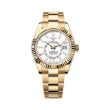 42mm 18k Yellow Gold White Dial Oyster Bracelet