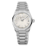36mm Stainless Steel Silver Dial Diamonds On Bracelet