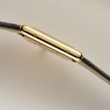 26mm Large Tank Louis 18k YG Black Lacquer Dial