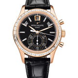 41mm Annual Calendar Chrono 18k Rose Gold Baguette Diamonds