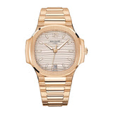 35mm 18k Rose Gold Silver Dial Self Winding