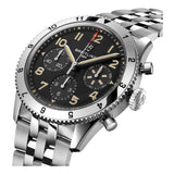 42mm P-51 Mustang Black Dial On Bracelet