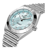 28mm Steel Diamond Blue MOP Dial Bracelet