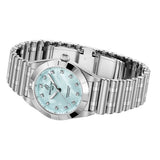 28mm Steel Diamond Blue MOP Dial Bracelet