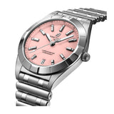 32mm Steel Diamond Pink Dial Bracelet