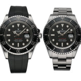 43mm Anniversary Red Writing Dial Cyclops RubberB