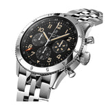 46mm P-51 Mustang GMT Black Dial On Bracelet