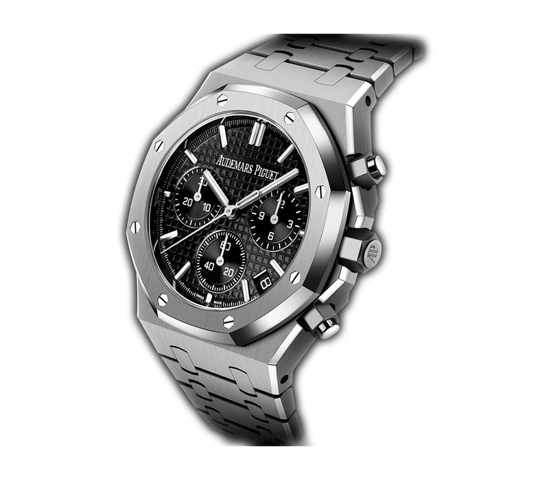 41mm Chronograph Black Silver Dial