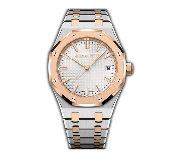 34mm Steel and 18k Rose Gold Silver Dial Automatic