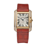 30mm Tank Anglaise 18k RG Diamonds Auto