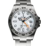 42mm Polar White Dial Orange Hand Caliber 3285
