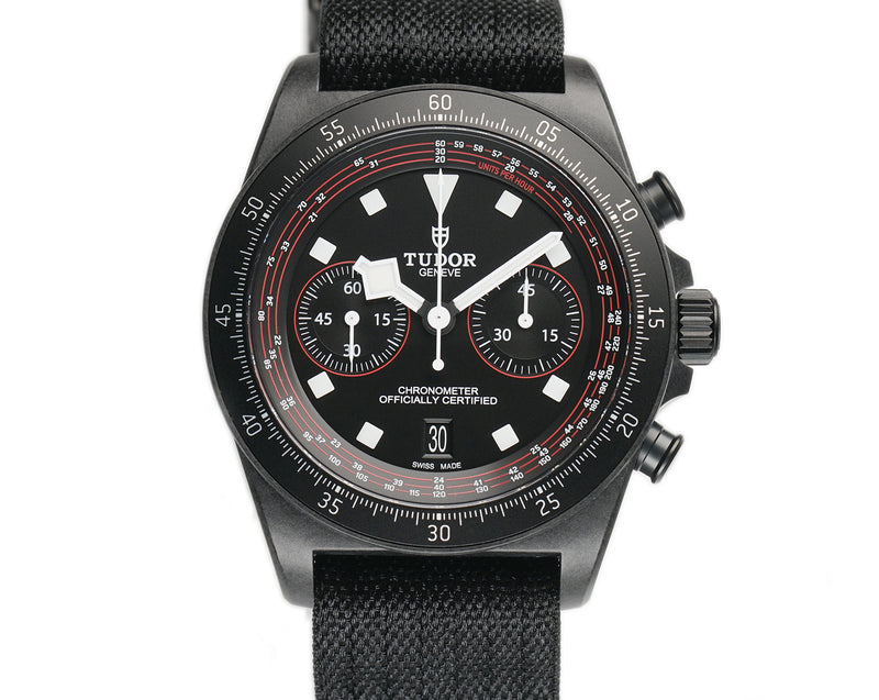 43mm Black Carbon FXD Chrono Black Dial