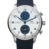 41mm Chronograph Stainless Steel White Dial