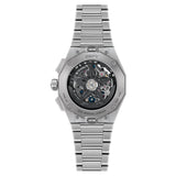42mm Skyline Chronograph Steel Skeleton Black Dial