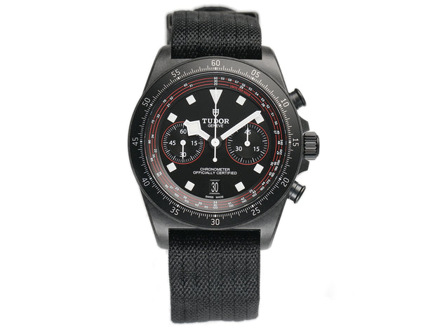 43mm Black Carbon FXD Chrono Black Dial