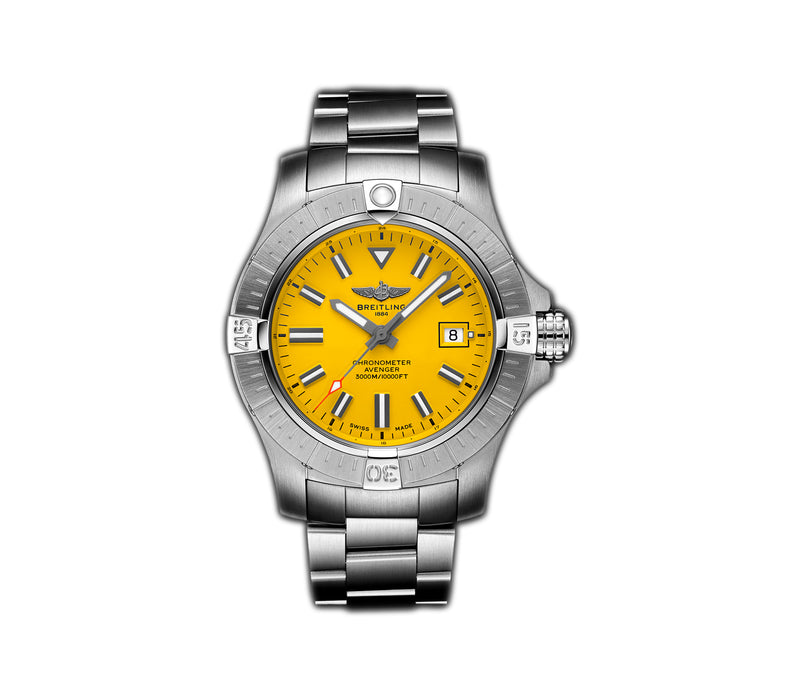 45mm Automatic Seawolf Yellow Dial Stainless Steel Bracelet