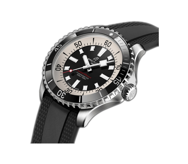 42mm Automatic Black Dial Rubber Strap