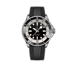 42mm Automatic Black Dial Rubber Strap