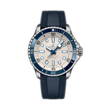 42mm Automatic Steel Cream Dial Rubber Strap