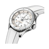 36mm Automatic Stainless Steel White Dial Rubber Strap