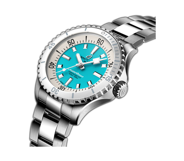 36mm Automatic Turquoise Dial Stainless Steel Bracelet