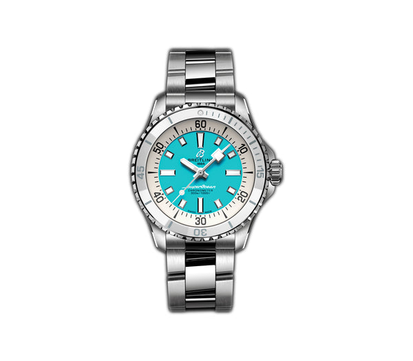 36mm Automatic Turquoise Dial Stainless Steel Bracelet