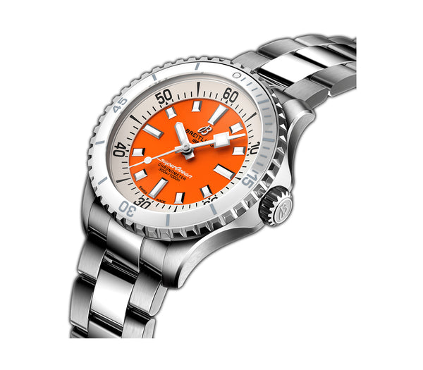 36mm Automatic Orange Dial Stainless Steel Bracelet