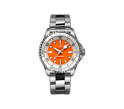 36mm Automatic Orange Dial Stainless Steel Bracelet