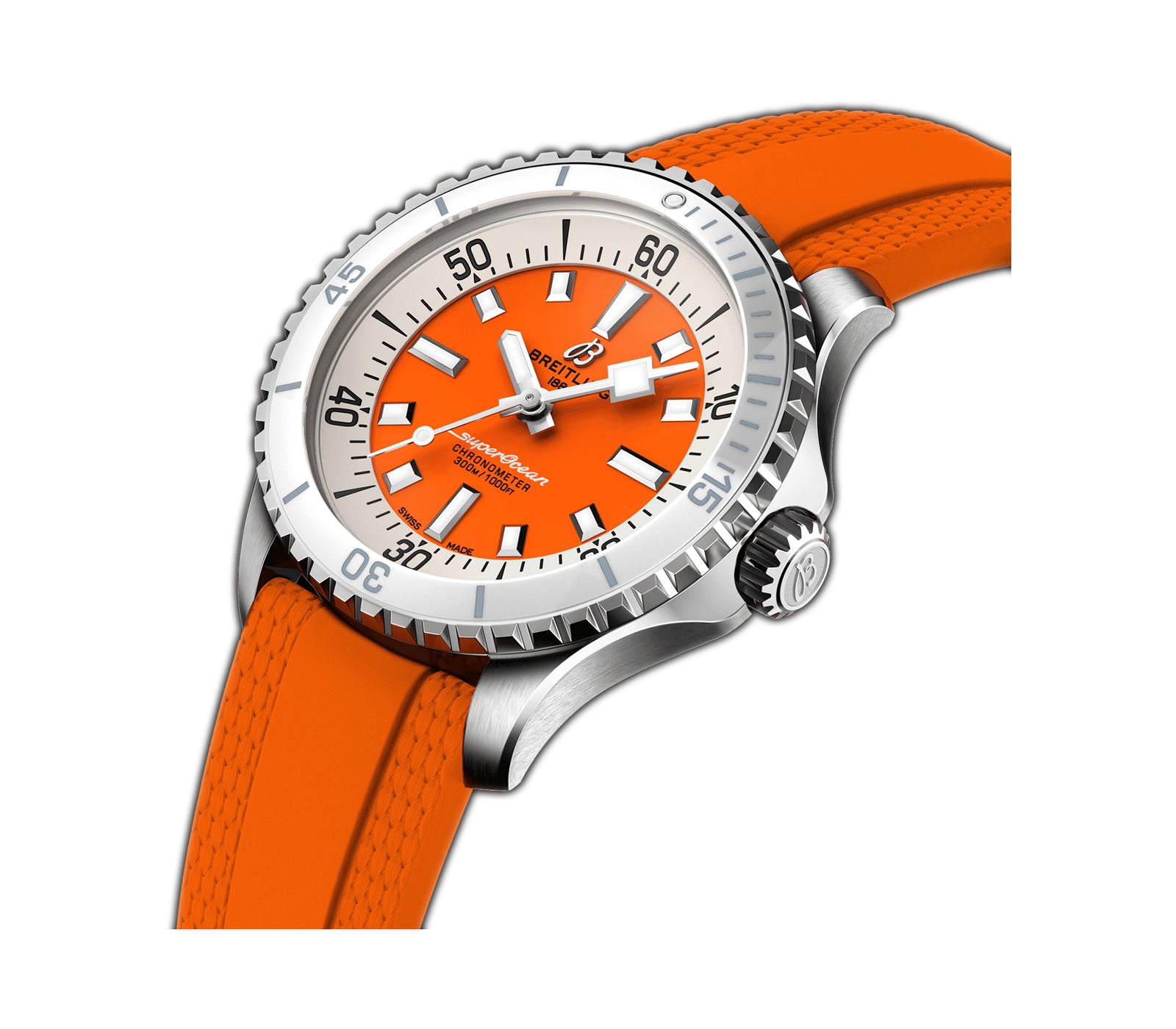 Orange breitling strap best sale