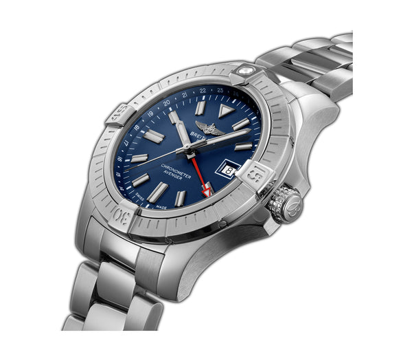 45mm Automatic GMT Blue Dial Stainless Steel Bracelet