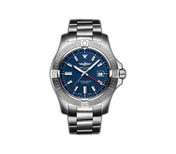 45mm Automatic GMT Blue Dial Stainless Steel Bracelet