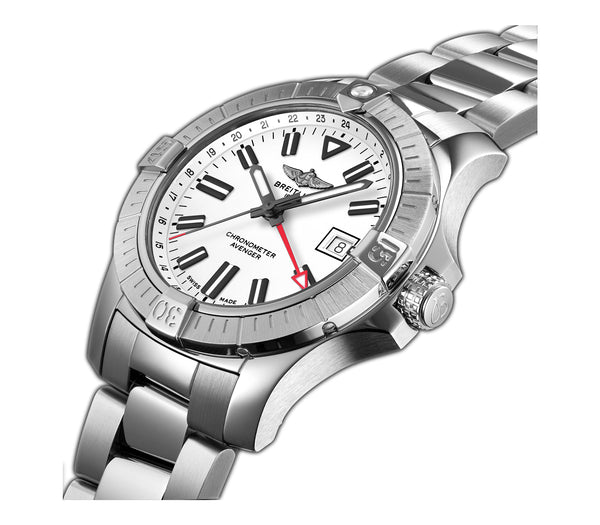 43mm Automatic GMT White Dial Stainless Steel Bracelet