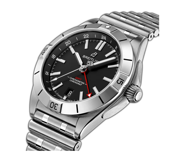 40mm Automatic GMT Black Dial Stainless Steel Bracelet