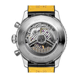 46mm B01 Chronograph Steel Black Dial Leather Strap