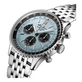 43mm B01 Chronograph Ice Blue Dial Stainless Steel Bracelet