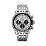 43mm B01 Chronograph Silver Dial Stainless Steel Bracelet