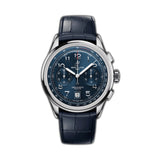 42mm B01 Stainless Steel Chronograph Blue Dial Blue Leather Strap