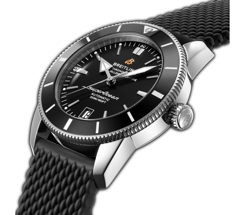 Superocean Heritage B20 Automatic 42 Stainless Steel Black on strap