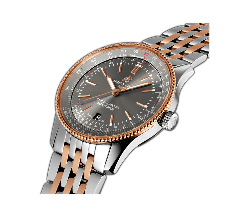 41mm Automatic Steel and 18k Rose Gold Grey Dial Bracelet