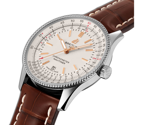 41mm Navitimer Automatic Stainless Steel Silver Dial