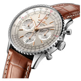 41mm B01 Chronograph Stainless Steel Silver Dial